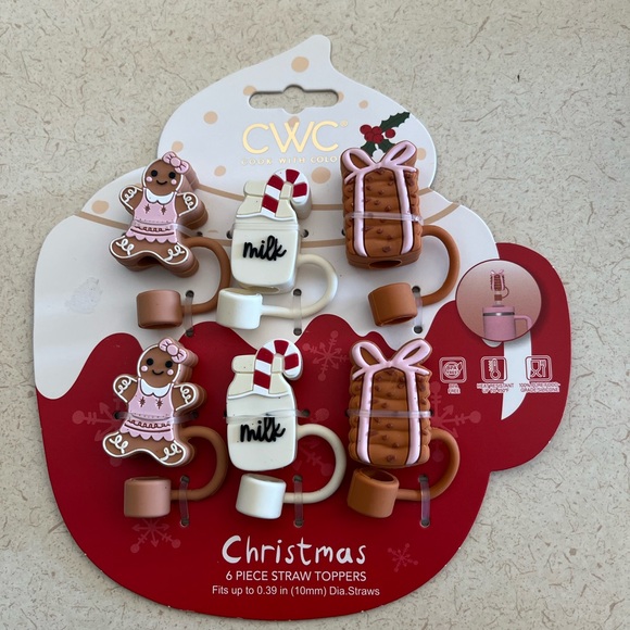 CWC Christmas Straw Toppers Set - Picture 1 of 1